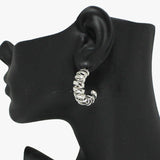 91065, TWIST METAL HOOP EARRING