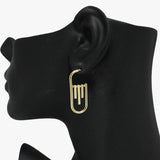 91066, U SHAPE HOOP METAL EARRING