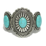 91142, WESTERN OVAL CONCHO STRETCH BRACELET