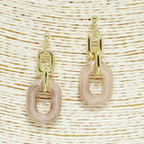 91162, GEOMETRIC CELLULOID ACETATE ACCENT DANGLE EARRING