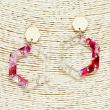 91199, GEOMETRIC CELLULOID ACETATE EARRING