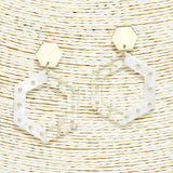 91199, GEOMETRIC CELLULOID ACETATE EARRING