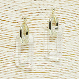 91260, GEOMETRIC RECTANGLE ACRYLIC EARRING *GOLD DIPPED