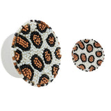 91280, LEOPARD BEADED SELF ADHESIVE PHONE GRIP