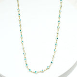 91327, DAINTY EVIL EYE CHARM NECKLACE