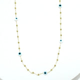 91328, DAINTY EVIL EYE CHARM NECKLACE