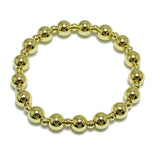91334, STAINLESS STEEL BALL BEADED STRETCH BRACELET