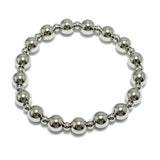 91334, STAINLESS STEEL BALL BEADED STRETCH BRACELET