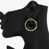 91412, CHUNKY ROUND RHINESTONE STUD EARRING