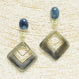 91440, GEOMETRIC CELLULOID ACETATE DANGLE EARRING