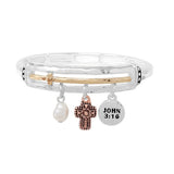91468, "JOHN 3:16" CHARM STRETCH BRACELET, RELIGIOUS