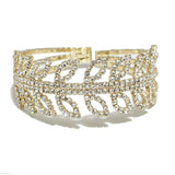 91517, MARQUISE ACCENT PAVE RHINESTONE CUFF BRACELET, WEDDING, BRIDAL, PROM
