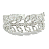 91517, MARQUISE ACCENT PAVE RHINESTONE CUFF BRACELET, WEDDING, BRIDAL, PROM