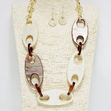 91542, OVAL CELLULOID ACETATE NECKLACE