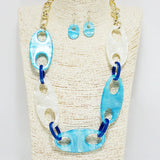 91542, OVAL CELLULOID ACETATE NECKLACE