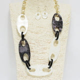 91542, OVAL CELLULOID ACETATE NECKLACE