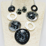 91544, LEOPARD CELLULOID ACETATE NECKLACE