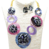 91544, LEOPARD CELLULOID ACETATE NECKLACE