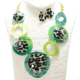 91544, LEOPARD CELLULOID ACETATE NECKLACE