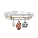 91564, "SERENITY PRAYER" CHARM STRETCH BRACELET, RELIGIOUS