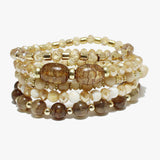 91581, MULTI LAYERED BEAD STRETCH BRACELET