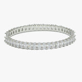91664, OVAL CUBIC ZIRCONIA ACCENT STAINLESS STEEL OPEN BRACELET