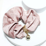 91709, GLITTER ACCENT WITH CHAIN BALL HAIR SCRUNCHIES