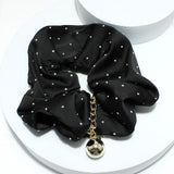 91709, GLITTER ACCENT WITH CHAIN BALL HAIR SCRUNCHIES