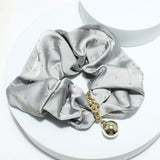 91709, GLITTER ACCENT WITH CHAIN BALL HAIR SCRUNCHIES