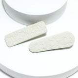 91711, ENGRAVED TREE RUBBER FINISH HAIR CLIP 2PCS/SET