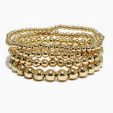 91720, MULTI LAYERED BALL BEAD STRETCH BRACELET
