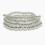 91720, MULTI LAYERED BALL BEAD STRETCH BRACELET