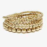91720, MULTI LAYERED BALL BEAD STRETCH BRACELET
