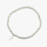 91721, DAINTY CROSS CHARM BEAD STRETCH BRACELET, RELIGIOUS _PLUS SIZE