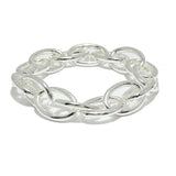 91724, OVAL SHAPE CHAIN STRETCH BRACELET _ PLUS SIZE