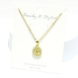 91726, VIRGIN MARY STAINLESS STEEL PENDANT NECKLACE, RELIGIOUS