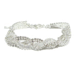 91731, BAGUETTE CUBIC ZIRCONIA BRACELET, WEDDING, BRIDAL, PROM