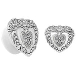 91776, HEART FILIGREE SPOON ADHESIVE PHONE GRIP/STAND, CELL PHONE ACCESSORIES