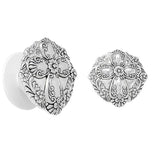 91776, CROSS FILIGREE SPOON ADHESIVE PHONE GRIP/STAND, RELIGIOUS, CELL PHONE ACCESSORIES