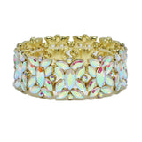 91803, MARQUISE ACCENT RHINESTONE STRETCH BRACELET, WEDDING, BRIDAL, PROM