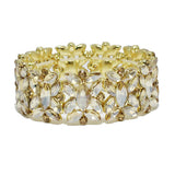 91803, MARQUISE ACCENT RHINESTONE STRETCH BRACELET, WEDDING, BRIDAL, PROM