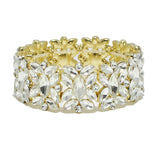 91803, MARQUISE ACCENT RHINESTONE STRETCH BRACELET, WEDDING, BRIDAL, PROM