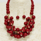 91812, BEAD CLUSTER NECKLACE