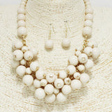 91812, BEAD CLUSTER NECKLACE