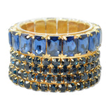 91826, RHINESTONE MULTI LAYERED STRETCH BRACELET