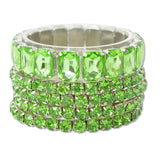 91826, RHINESTONE MULTI LAYERED STRETCH BRACELET