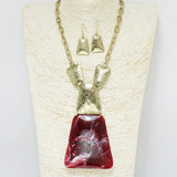 91834, GEOMETRIC CELLULOID ACETATE NECKLACE