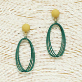 91846, RUBBER COATED OVAL DANGLE EARRING