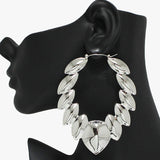91863, OVERSIZED METAL DOOR KNOCKER PIN CATCH EARRING