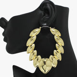91863, OVERSIZED METAL DOOR KNOCKER PIN CATCH EARRING